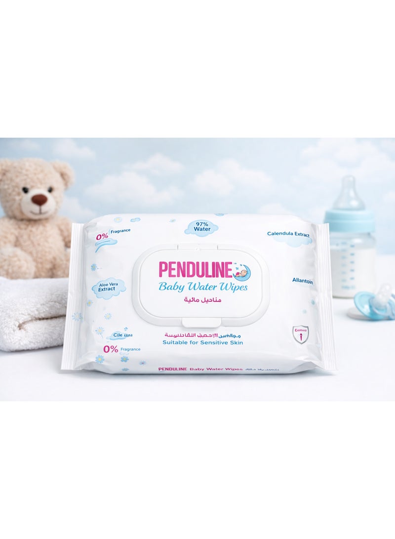 بيندولين مناديل بندولين المائية للأطفال 97٪ ماء نقي – بدون عطر، مضادة للالتهابات، مناسبة للبشرة الحساسة - Image 1